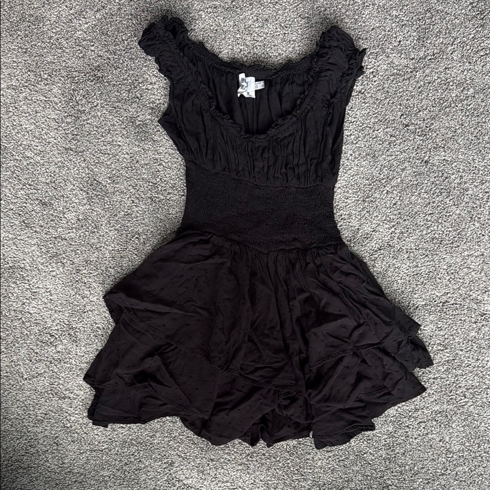 Princess Polly Black Off-the-Shoulder Mini Dress
